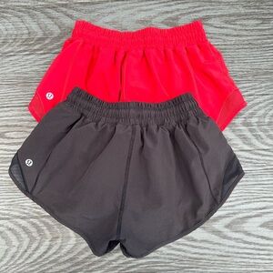2 Pair LULULEMON Hotty Hot Shorts 2.5 inch Size 2